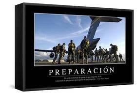 Preparación. Cita Inspiradora Y Póster Motivacional-null-Framed Stretched Canvas