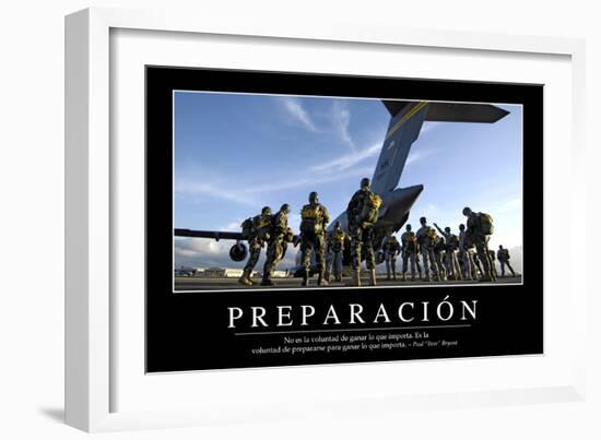 Preparación. Cita Inspiradora Y Póster Motivacional-null-Framed Photographic Print