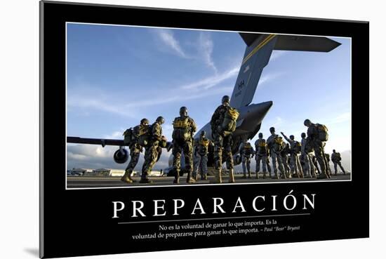 Preparación. Cita Inspiradora Y Póster Motivacional-null-Mounted Photographic Print