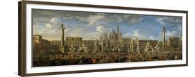 Preparation for Firework Display Held at Piazza Navona, Rome, to Celebrate the Birth of the Dauphin-Giovanni Paolo Pannini-Framed Giclee Print