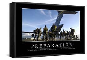 Preparation: Inspirational Quote and Motivational Poster-null-Framed Stretched Canvas