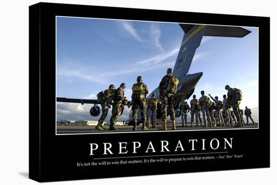 Preparation: Inspirational Quote and Motivational Poster-null-Stretched Canvas