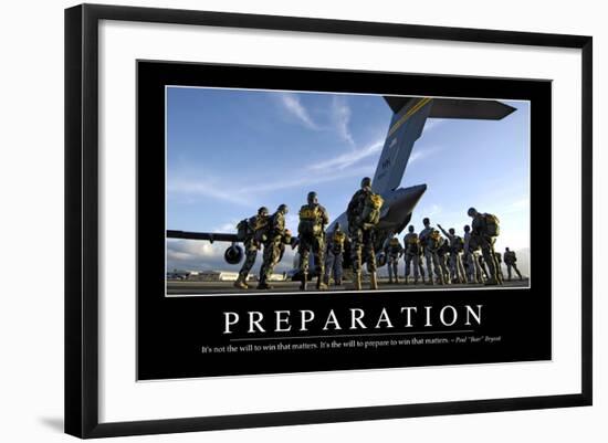 Preparation: Inspirational Quote and Motivational Poster-null-Framed Photographic Print