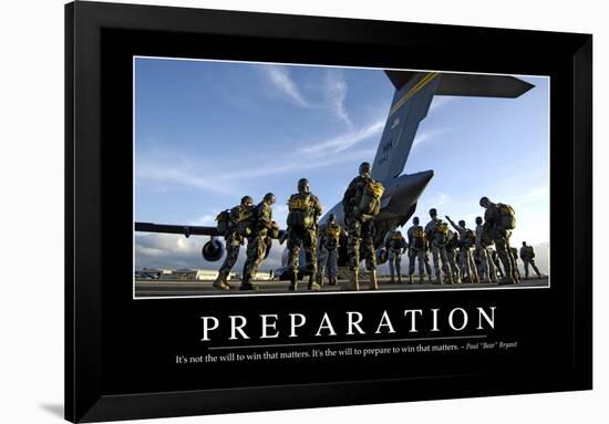 Preparation: Inspirational Quote and Motivational Poster-null-Framed Photographic Print