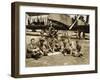 Preparation of a Mission with the Biplane Bomber Caproni Ca3-null-Framed Giclee Print