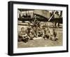 Preparation of a Mission with the Biplane Bomber Caproni Ca3-null-Framed Giclee Print