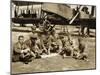 Preparation of a Mission with the Biplane Bomber Caproni Ca3-null-Mounted Giclee Print