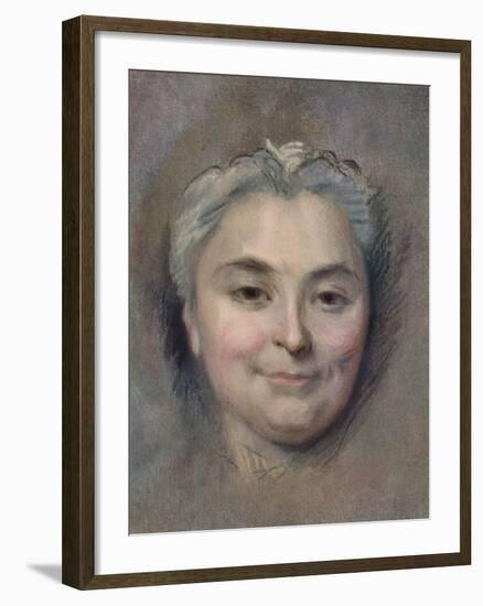 'Preparation to the portrait of Marie Catherine Dufloquet Reals, 1756-Maurice-quentin De La Tour-Framed Giclee Print