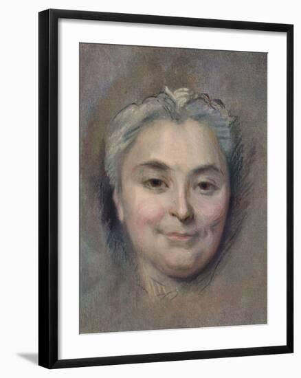 'Preparation to the portrait of Marie Catherine Dufloquet Reals, 1756-Maurice-quentin De La Tour-Framed Giclee Print