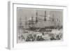 Preparations at Cherbourg for the Departure of the Reinforcements for Mexico-null-Framed Giclee Print