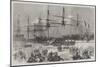 Preparations at Cherbourg for the Departure of the Reinforcements for Mexico-null-Mounted Giclee Print