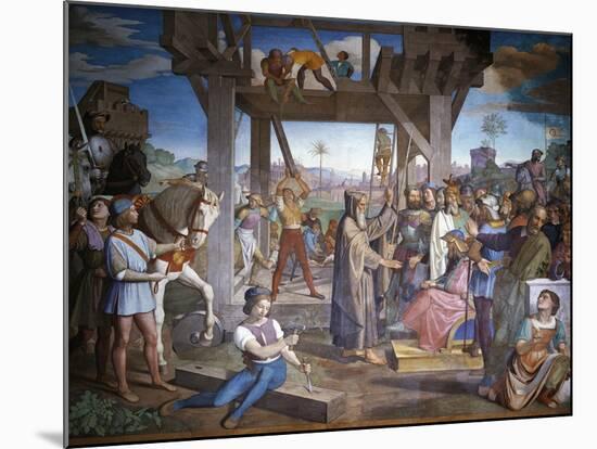 Preparations for Assault on Jerusalem, Fresco Cycle from Jerusalem Delivered-Friedrich Overbeck-Mounted Giclee Print