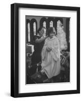 Preparations for Christmas Pageant at Bryn Mawr Community Church and at Orphanage-Francis Miller-Framed Premium Photographic Print