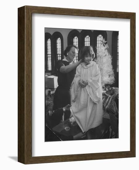 Preparations for Christmas Pageant at Bryn Mawr Community Church and at Orphanage-Francis Miller-Framed Photographic Print