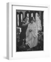 Preparations for Christmas Pageant at Bryn Mawr Community Church and at Orphanage-Francis Miller-Framed Photographic Print