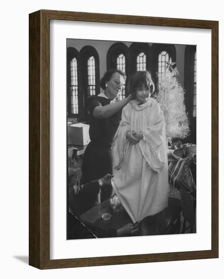 Preparations for Christmas Pageant at Bryn Mawr Community Church and at Orphanage-Francis Miller-Framed Photographic Print