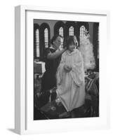 Preparations for Christmas Pageant at Bryn Mawr Community Church and at Orphanage-Francis Miller-Framed Photographic Print