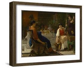 Preparations for the Festivities (The Floral Wreath), 1866 (Oil on Canvas)-Lawrence Alma-Tadema-Framed Giclee Print