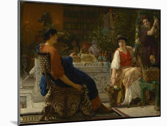 Preparations for the Festivities (The Floral Wreath), 1866 (Oil on Canvas)-Lawrence Alma-Tadema-Mounted Giclee Print