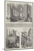 Preparations for the Funeral of the Duke of Wellington, in St Paul's Cathedral-null-Mounted Giclee Print