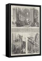 Preparations for the Funeral of the Duke of Wellington, in St Paul's Cathedral-null-Framed Stretched Canvas