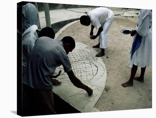 Preparations for Voodoo Ceremony at House, Haiti, West Indies, Central America-David Lomax-Stretched Canvas