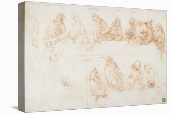 Preparatory Drawing for the Last Supper-Leonardo da Vinci-Stretched Canvas