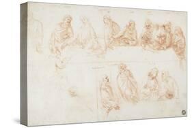 Preparatory Drawing for the Last Supper-Leonardo da Vinci-Stretched Canvas