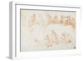 Preparatory Drawing for the Last Supper-Leonardo da Vinci-Framed Giclee Print