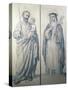 Preparatory Drawing of St. Catherine of Siena and St. Christopher, 1871-V. de Matteis-Stretched Canvas