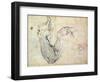 Preparatory Study for the Arm of Christ in the Last Judgement, 1535-41-Michelangelo Buonarroti-Framed Giclee Print