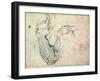 Preparatory Study for the Arm of Christ in the Last Judgement, 1535-41-Michelangelo Buonarroti-Framed Giclee Print