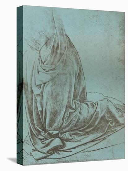 Preparatory Study of Drapery for the Angel in the Virgin of the Rocks, 1472-C1519-Leonardo da Vinci-Stretched Canvas