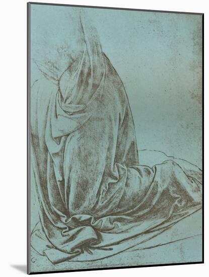 Preparatory Study of Drapery for the Angel in the Virgin of the Rocks, 1472-C1519-Leonardo da Vinci-Mounted Giclee Print