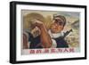 Prepare for Struggle, Prepare for Famine, Work for the People. Chinese Cultural Revolution-null-Framed Giclee Print