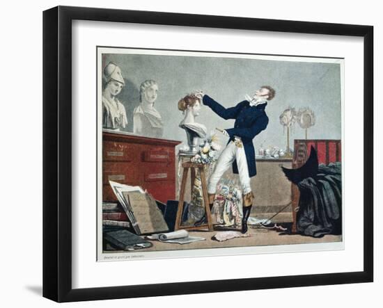 Preparing a Wig-Philibert Louis Debucourt-Framed Giclee Print