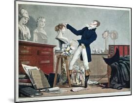 Preparing a Wig-Philibert Louis Debucourt-Mounted Giclee Print