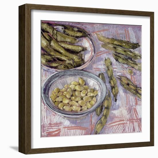 Preparing Broad Beans-Felicity House-Framed Giclee Print