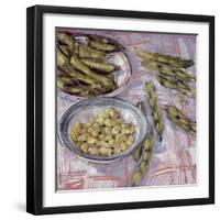 Preparing Broad Beans-Felicity House-Framed Giclee Print