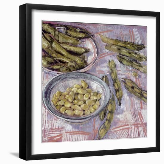 Preparing Broad Beans-Felicity House-Framed Giclee Print