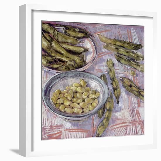 Preparing Broad Beans-Felicity House-Framed Giclee Print