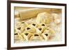 Preparing Cookies with Poppy Seed Filling  for Purim (Hamantaschen)-Elzbieta Sekowska-Framed Photographic Print