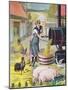 Preparing Food for the Animals in the Farmyard-null-Mounted Giclee Print