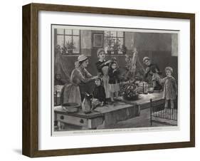 Preparing for a Royal Visitor, a Sketch at St Mary's Hospital, Paddington-Arthur Hopkins-Framed Giclee Print