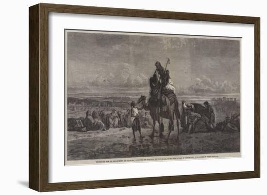 Preparing for an Encampment at Palmyra-Carl Haag-Framed Giclee Print