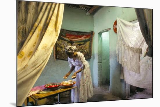 Preparing for Coffee Ceremony, Abi-Adi, Tigre Region, Ethiopia, Africa-Bruno Barbier-Mounted Photographic Print