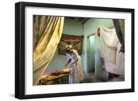 Preparing for Coffee Ceremony, Abi-Adi, Tigre Region, Ethiopia, Africa-Bruno Barbier-Framed Photographic Print