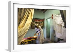 Preparing for Coffee Ceremony, Abi-Adi, Tigre Region, Ethiopia, Africa-Bruno Barbier-Framed Photographic Print