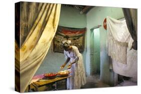 Preparing for Coffee Ceremony, Abi-Adi, Tigre Region, Ethiopia, Africa-Bruno Barbier-Stretched Canvas