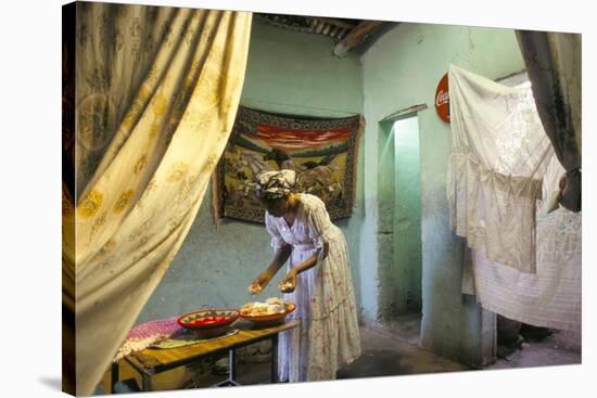 Preparing for Coffee Ceremony, Abi-Adi, Tigre Region, Ethiopia, Africa-Bruno Barbier-Stretched Canvas